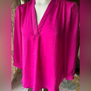 Vince Camuto fuscia  pink blouse size m
